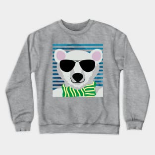 Cool white bear design Crewneck Sweatshirt